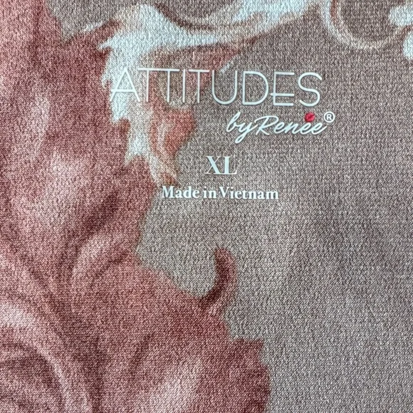 Attitudes by Renée Floral Baroque Print Tunic Top – Size XL - Picture 6 of 6